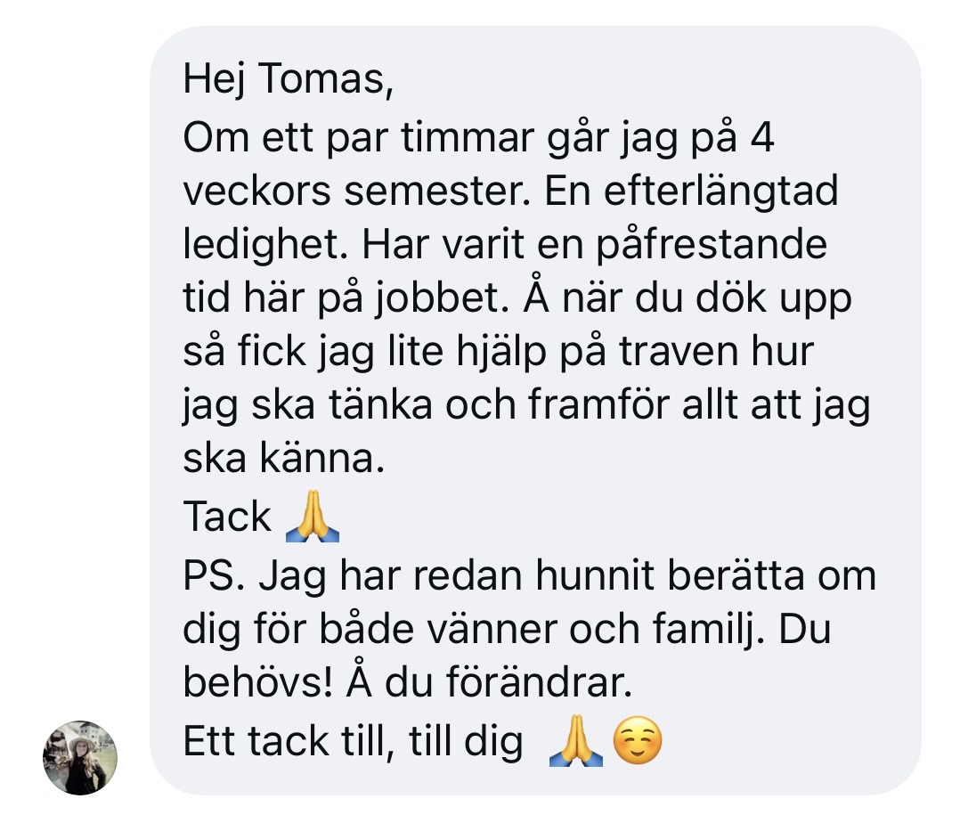 Testimonial från Klient